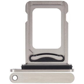 Dual Sim Card Tray Compatible For iPhone 15 Pro / 15 Pro Max (White Titanium)