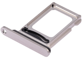 Dual Sim Card Tray Compatible For iPhone 15 Pro / 15 Pro Max (White Titanium)