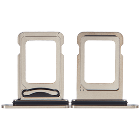 Dual Sim Card Tray Compatible For iPhone 15 Pro / 15 Pro Max (Natural Titanium)