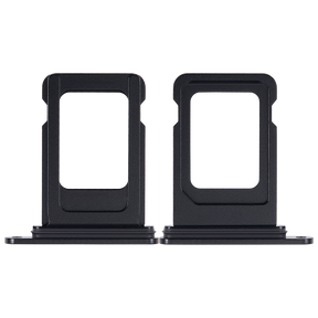 Single Sim Card Tray Compatible For iPhone 15 / 15 Plus (Black)