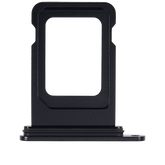 Dual Sim Card Tray Compatible For iPhone 15 / 15 Plus (Black)
