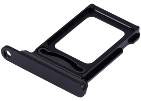 Dual Sim Card Tray Compatible For iPhone 15 / 15 Plus (Black)