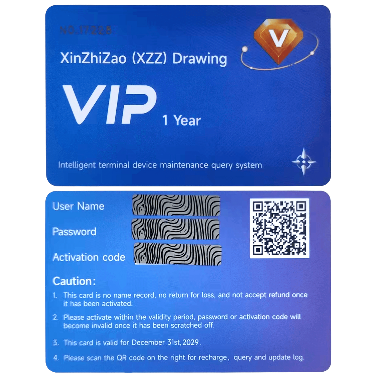 VIP 1 Year Card (XinZhiZao)
