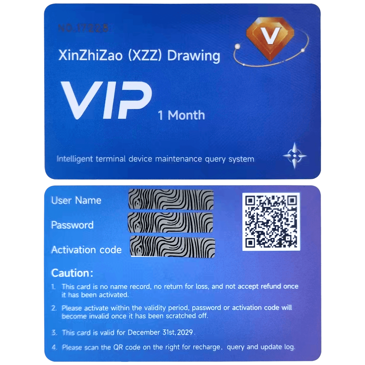 VIP 1 Month Card (XinZhiZao)