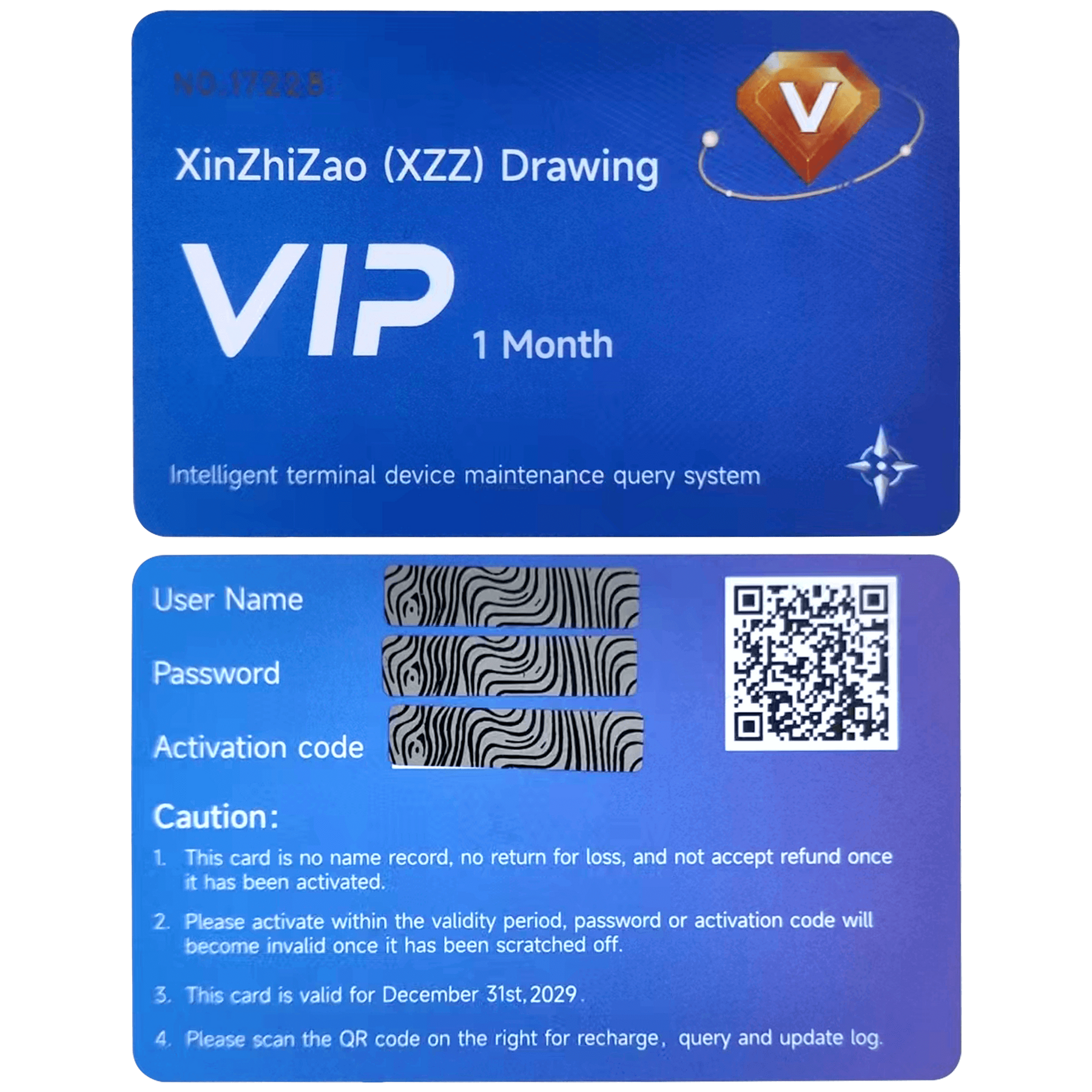 VIP 1 Month Card (XinZhiZao)