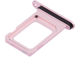 Dual Sim Card Tray Compatible For iPhone 15 / 15 Plus (Pink)