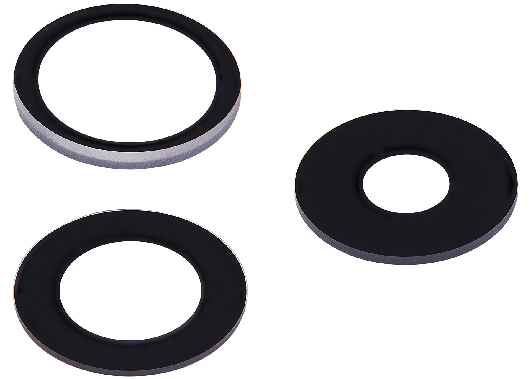 Back Camera Lens (Glass Only) With Adhesive Compatible For iPhone 15 Pro (3 Piece Set) (Real Sapphire) (Premium)