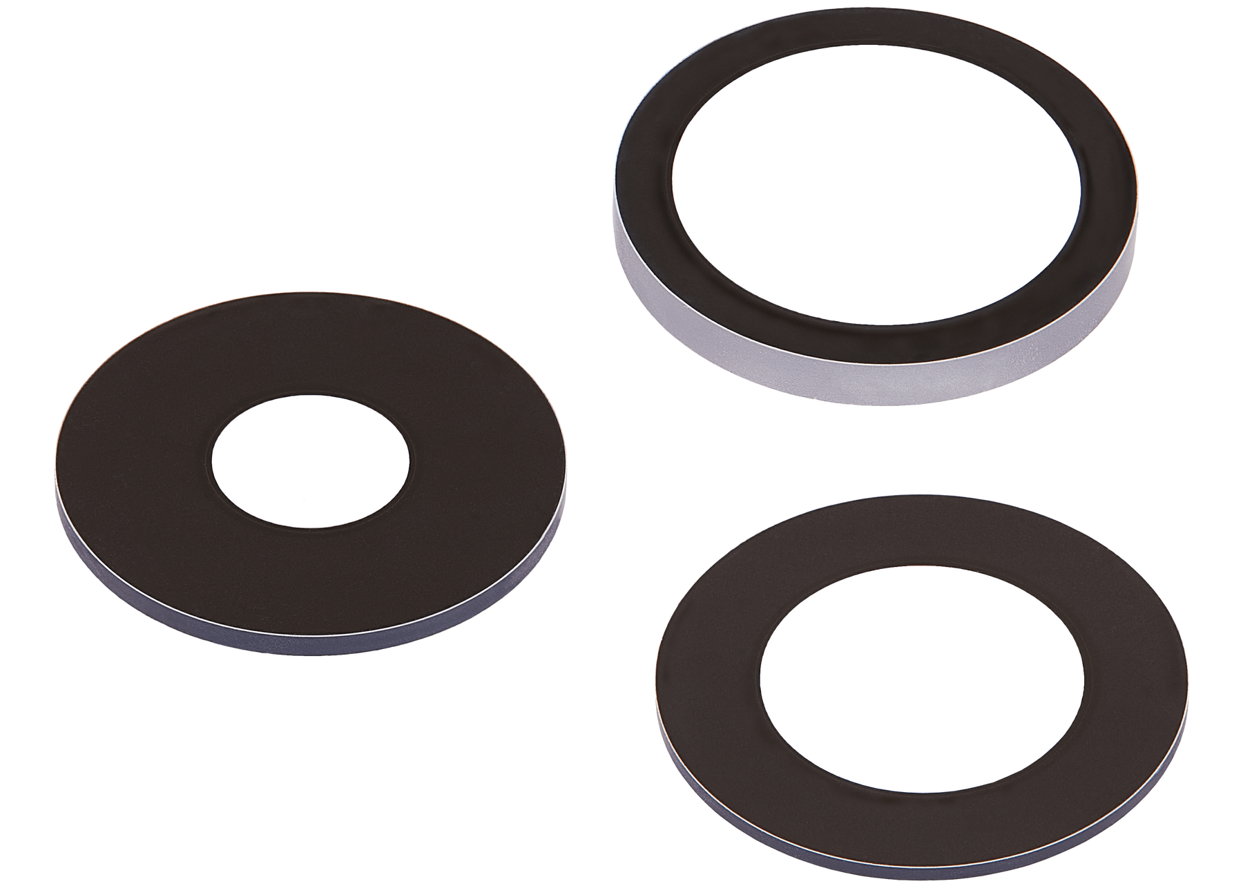 Back Camera Lens (Glass Only) With Adhesive Compatible For iPhone 15 Pro (3 Piece Set) (Real Sapphire) (Premium)