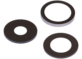 Back Camera Lens (Glass Only) With Adhesive Compatible For iPhone 15 Pro (3 Piece Set) (Real Sapphire) (Premium)