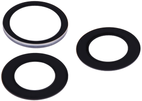 Back Camera Lens (Glass Only) With Adhesive Compatible For iPhone 15 Pro Max (3 Piece Set) (Real Sapphire) (Premium)