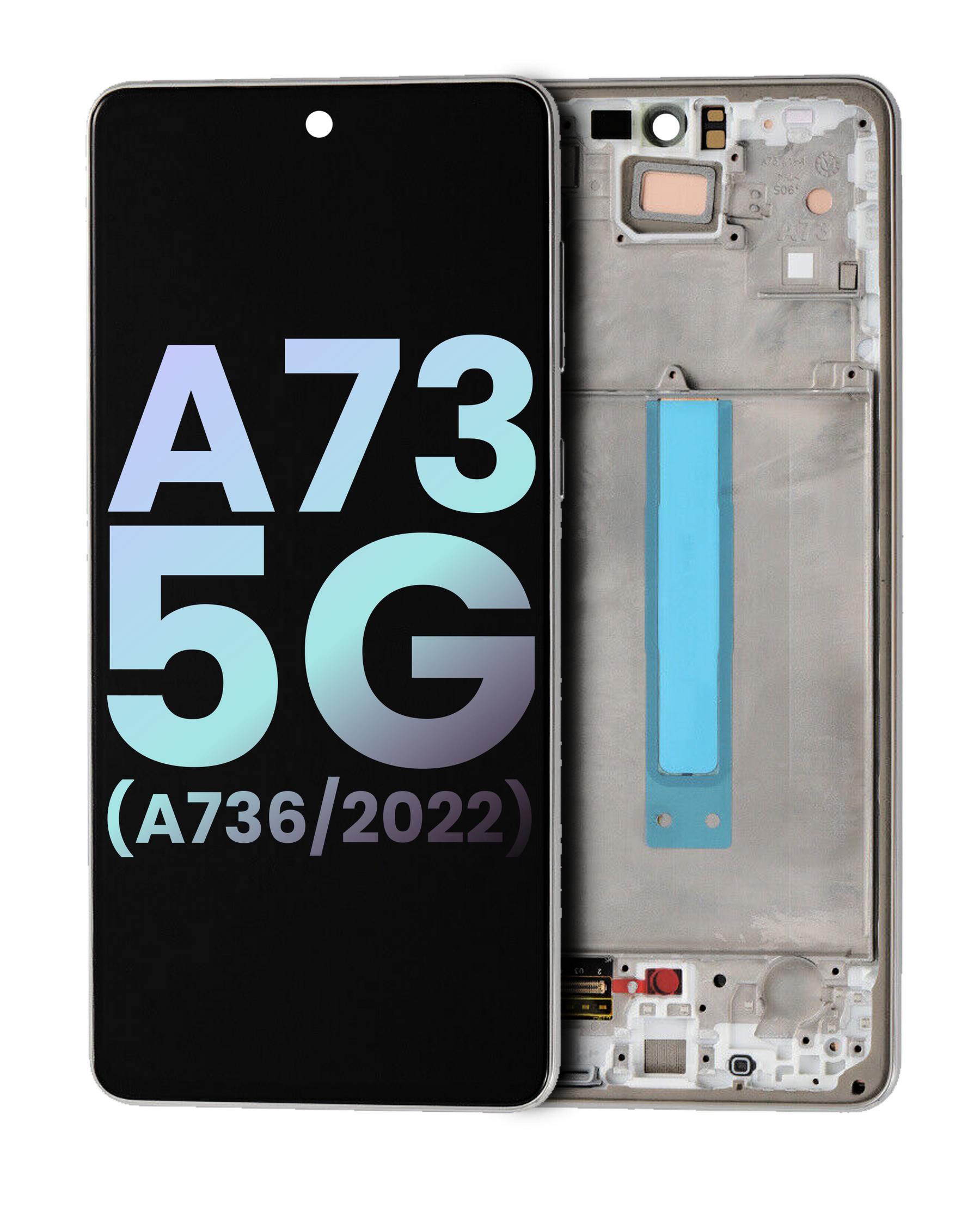 Replacement Oled Assembly With Frame Compatible For Samsung Galaxy A73 5G (A736 / 2022) (Service Pack) (Gray)
