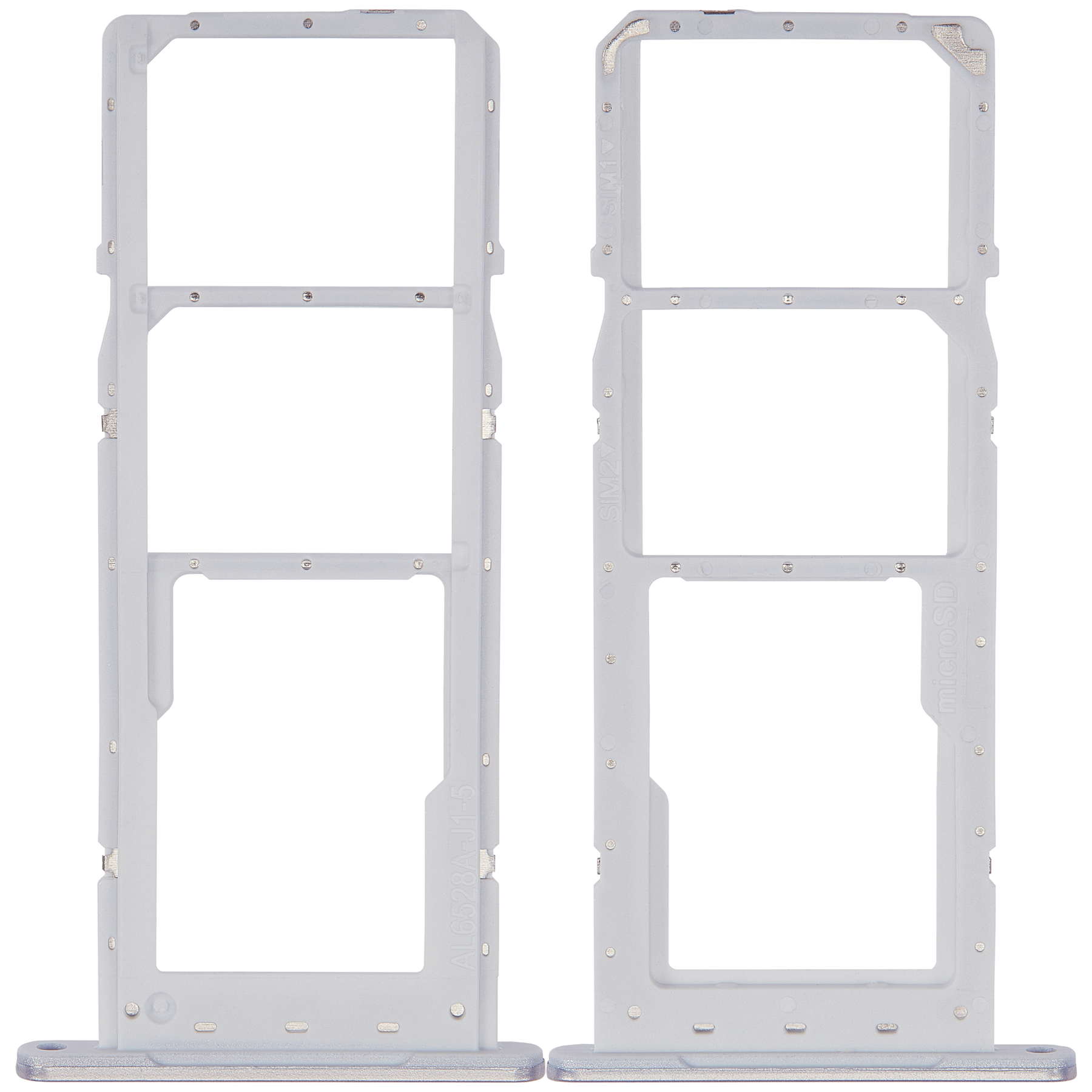 Dual Sim Card Tray Compatible For Samsung Galaxy A14 (A145F) (Silver)