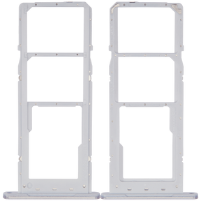 Dual Sim Card Tray Compatible For Samsung Galaxy A14 (A145F) (Silver)