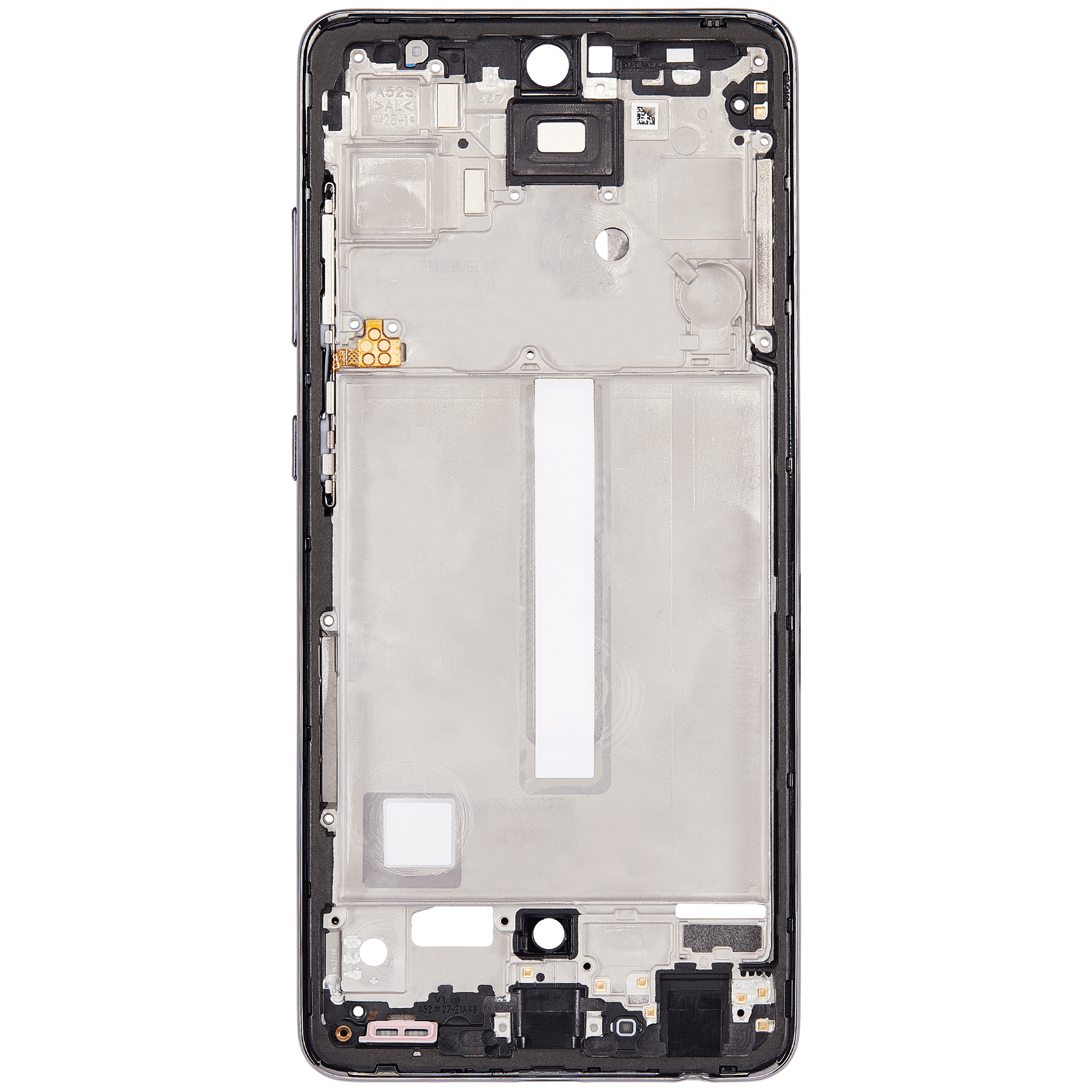 Replacement Mid-Frame Housing Compatible For Samsung Galaxy A52 4G (A525 / 2021) / A52 5G (A526 / 2021) / A52S 5G (A528 / 2021) (Awesome Black)