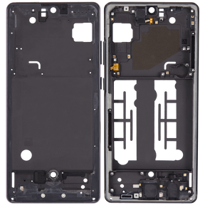 Mid-Frame Housing Replacement Compatible For Samsung Galaxy A71 5G UW (A716V / 2020) (Prism Cube Black)