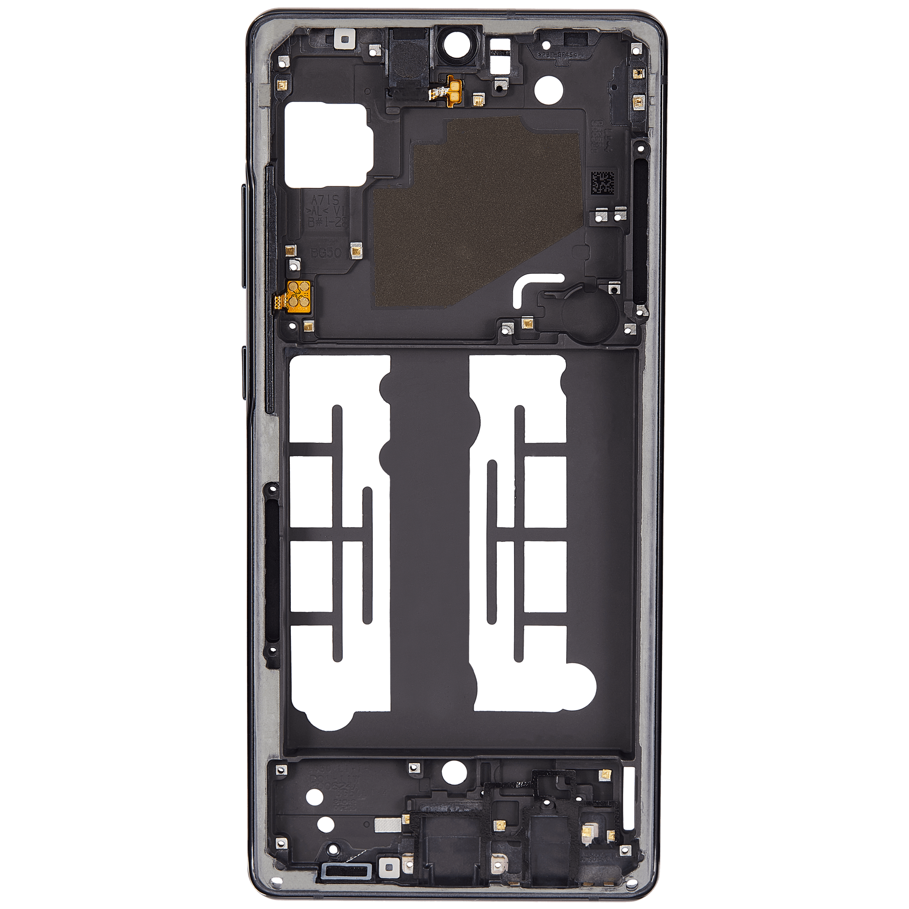 Mid-Frame Housing Replacement Compatible For Samsung Galaxy A71 5G UW (A716V / 2020) (Prism Cube Black)