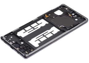 Mid-Frame Housing Replacement Compatible For Samsung Galaxy A71 5G UW (A716V / 2020) (Prism Cube Black)