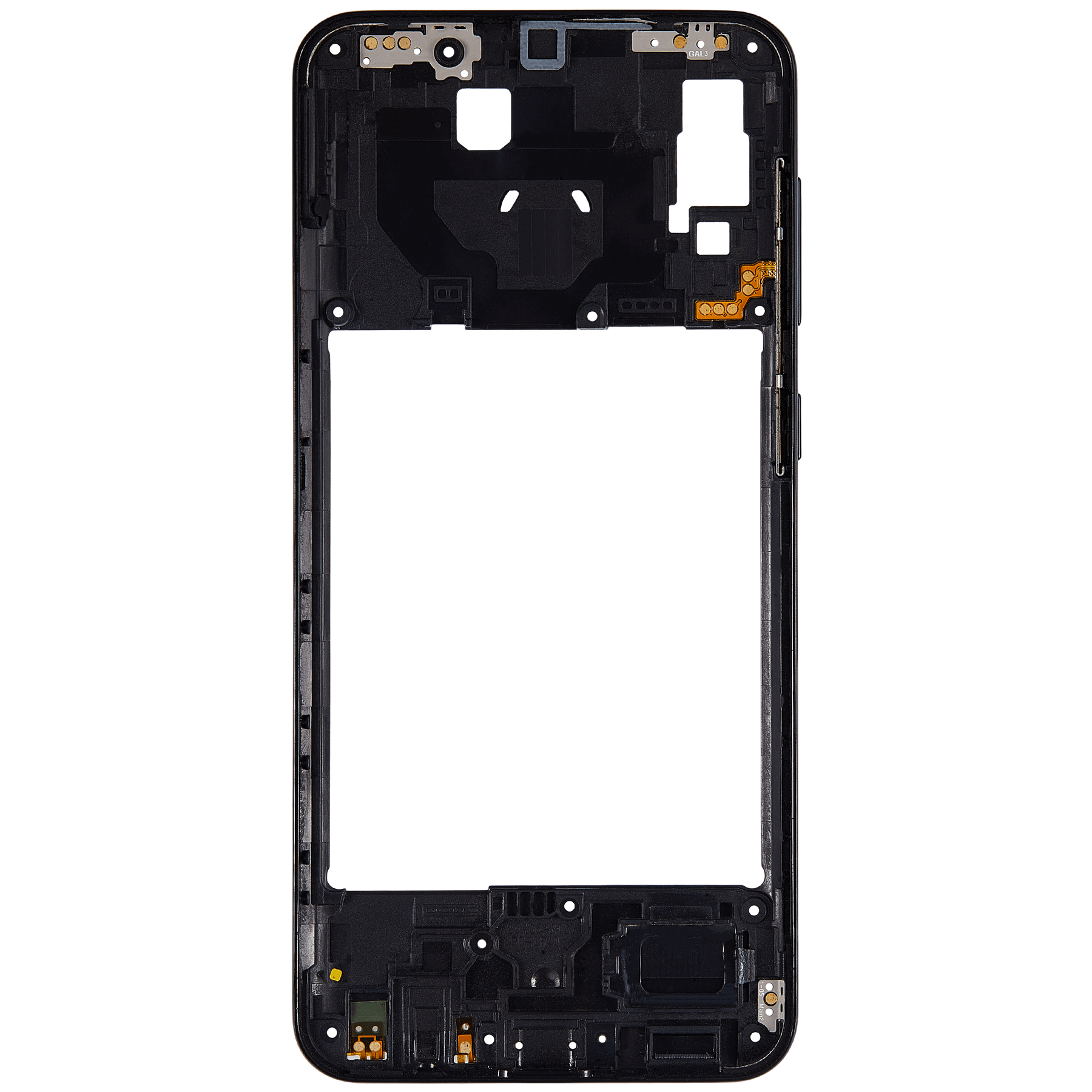 Mid-Frame Housing Compatible For Samsung Galaxy A20 (A205 / 2019) (International Version) (Black)