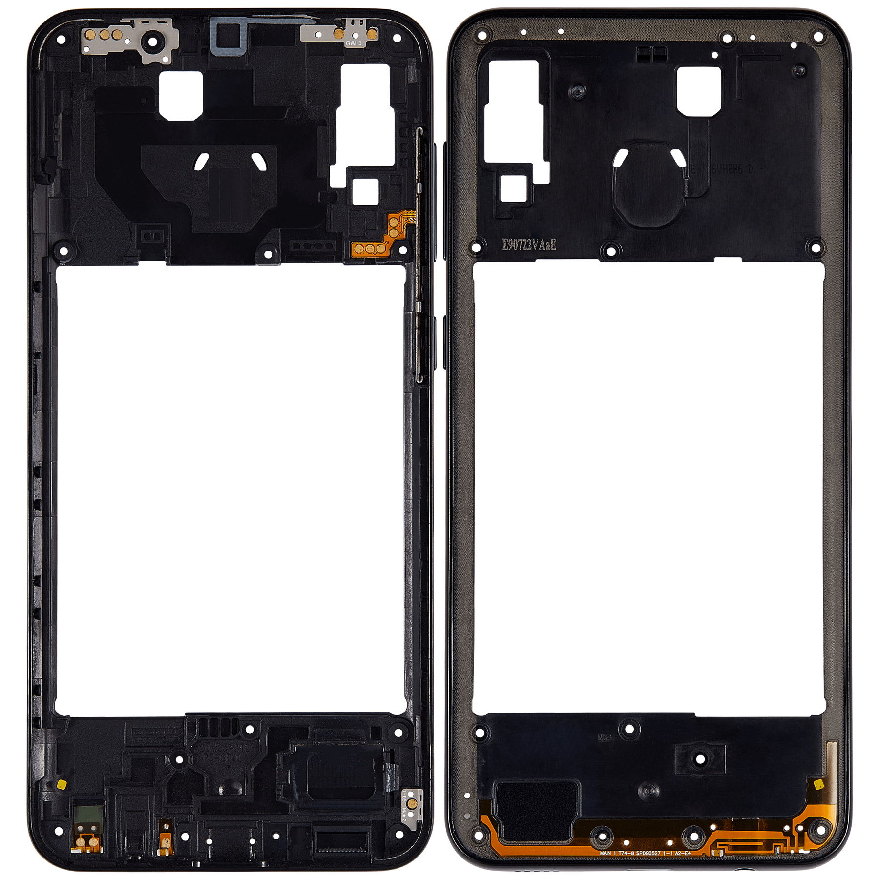 Mid-Frame Housing Compatible For Samsung Galaxy A20 (A205 / 2019) (International Version) (Black)