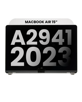 Complete LCD Display Assembly Compatible with MacBook Air 15" (A2941, Mid 2023) – OEM Pull: Grade A, Space Gray