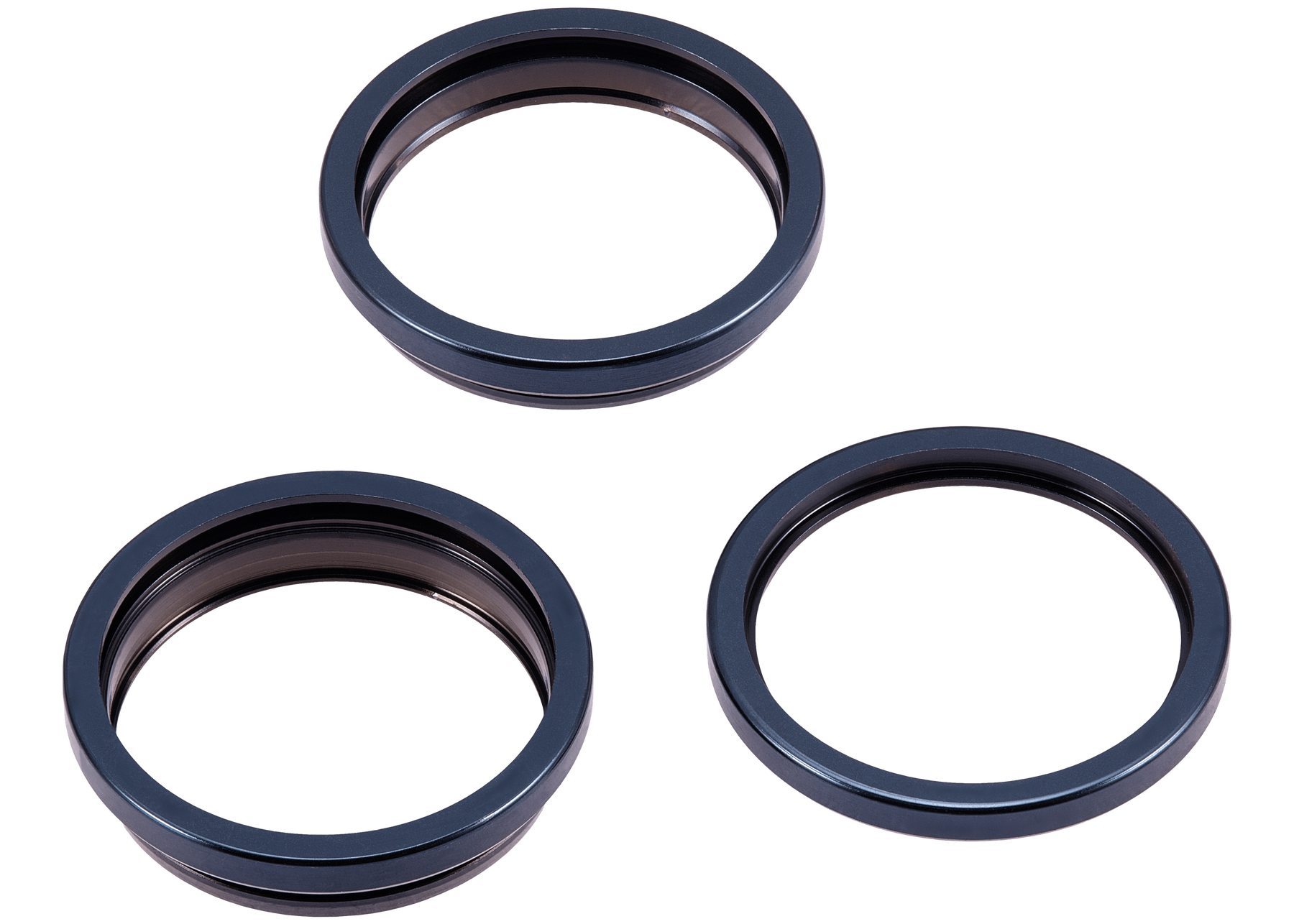 Back Camera Bezel Ring Only Compatible For iPhone 15 Pro (Blue Titanium) (3 Piece Set)