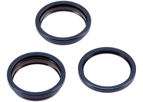 Back Camera Bezel Ring Only Compatible For iPhone 15 Pro (Blue Titanium) (3 Piece Set)