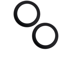 Back Camera Bezel Ring Only Compatible For iPhone 15 / 15 Plus (Black) (2 Piece Set)