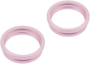 Back Camera Bezel Ring Only Compatible For iPhone 15 / 15 Plus (Pink) (2 Piece Set)