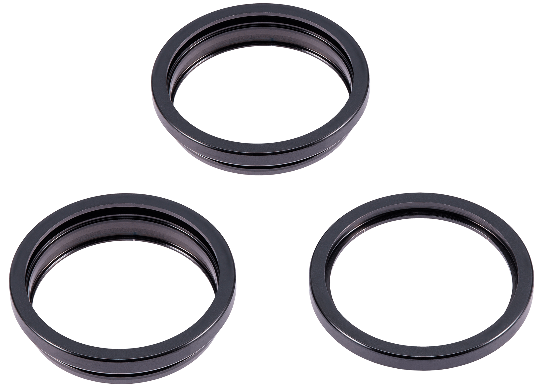 Back Camera Bezel Ring Only Compatible For iPhone 15 Pro (Black Titanium) (3 Piece Set)
