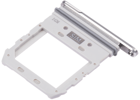 Dual Sim Card Tray Replacement  Compatible For Samsung Galaxy S10 5G (Crown Silver)