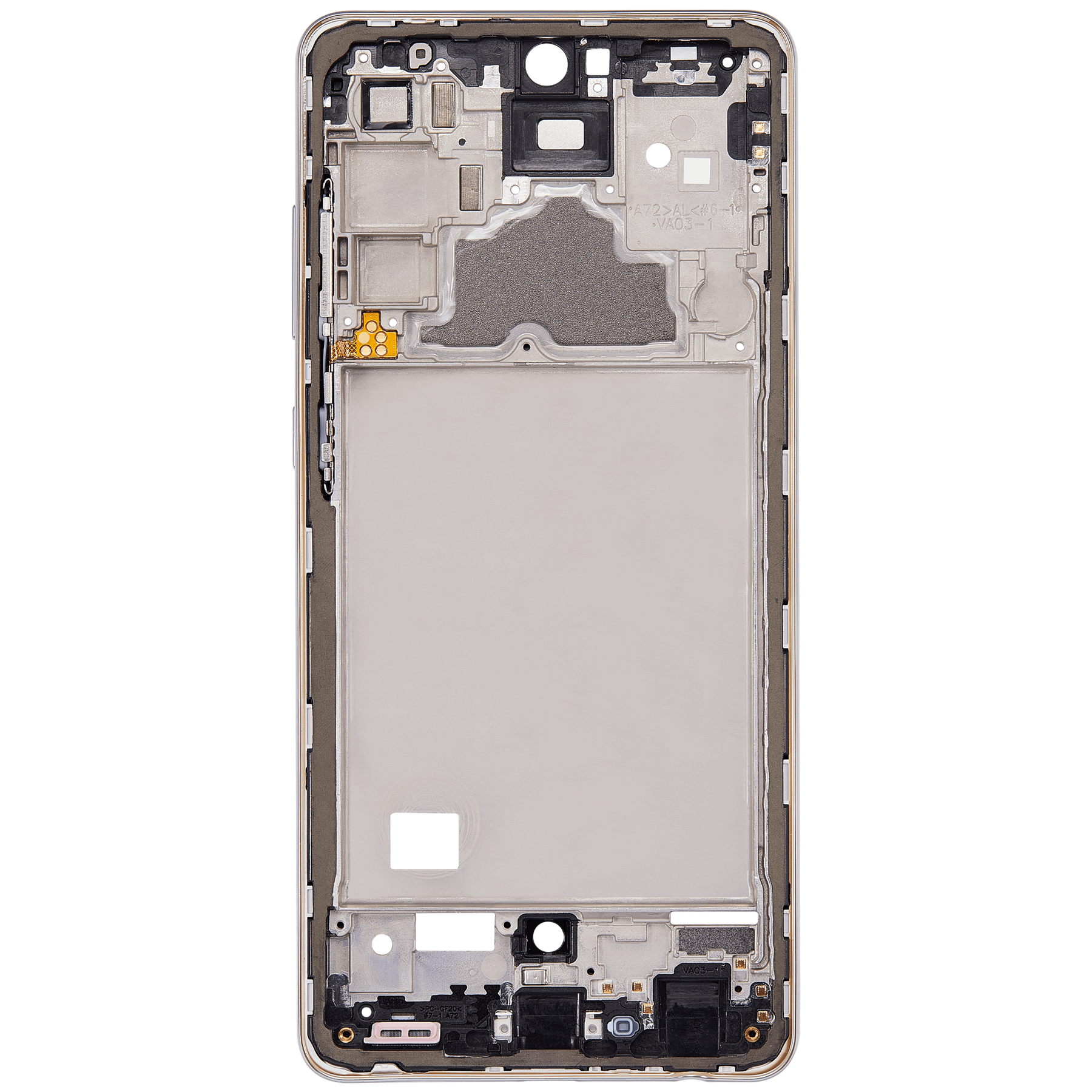 Replacement Mid-Frame Housing Compatible For Samsung Galaxy A72 (A725 / 2021) (Awesome White)