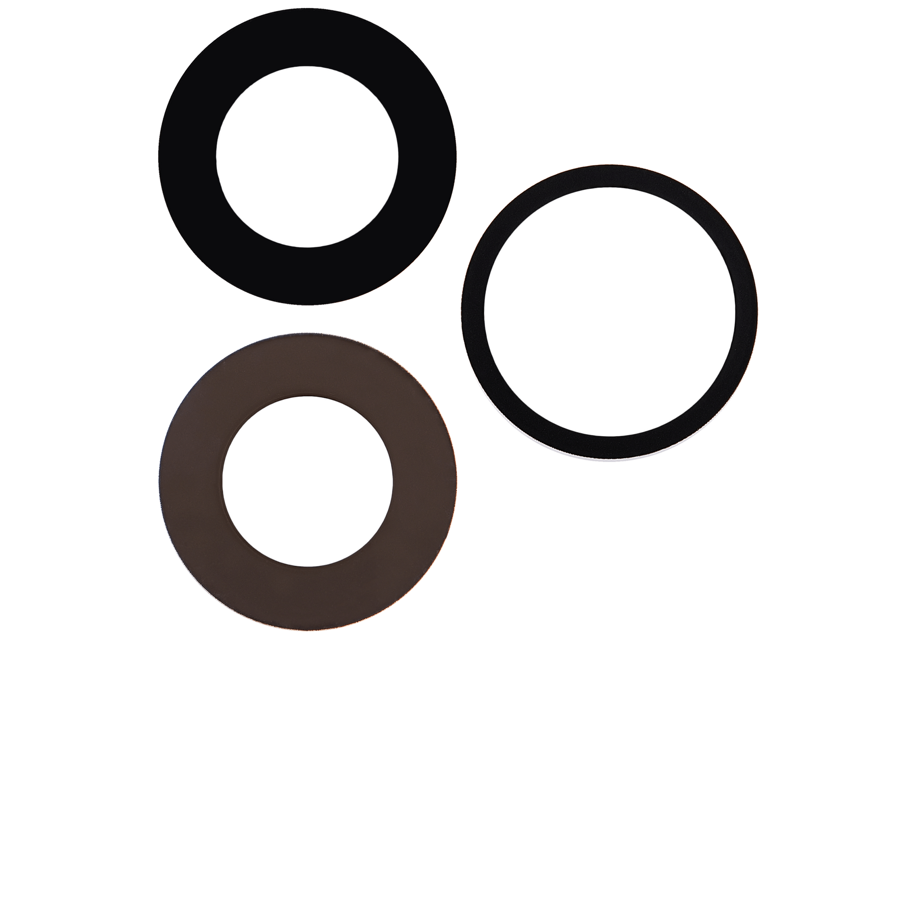 Back Camera Lens (Glass Only) With Adhesive Compatible For iPhone 15 Pro Max (3 Piece Set) (Aftermarket Plus)