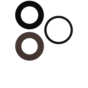 Back Camera Lens (Glass Only) With Adhesive Compatible For iPhone 15 Pro Max (3 Piece Set) (Aftermarket Plus)
