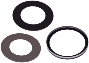 Back Camera Lens (Glass Only) With Adhesive Compatible For iPhone 15 Pro Max (3 Piece Set) (Aftermarket Plus)