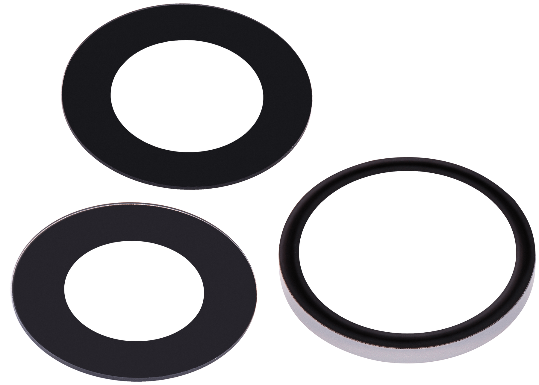 Back Camera Lens (Glass Only) With Adhesive Compatible For iPhone 15 Pro Max (3 Piece Set) (Aftermarket Plus)