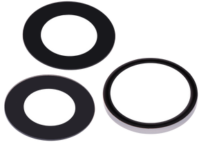 Back Camera Lens (Glass Only) With Adhesive Compatible For iPhone 15 Pro Max (3 Piece Set) (Aftermarket Plus)