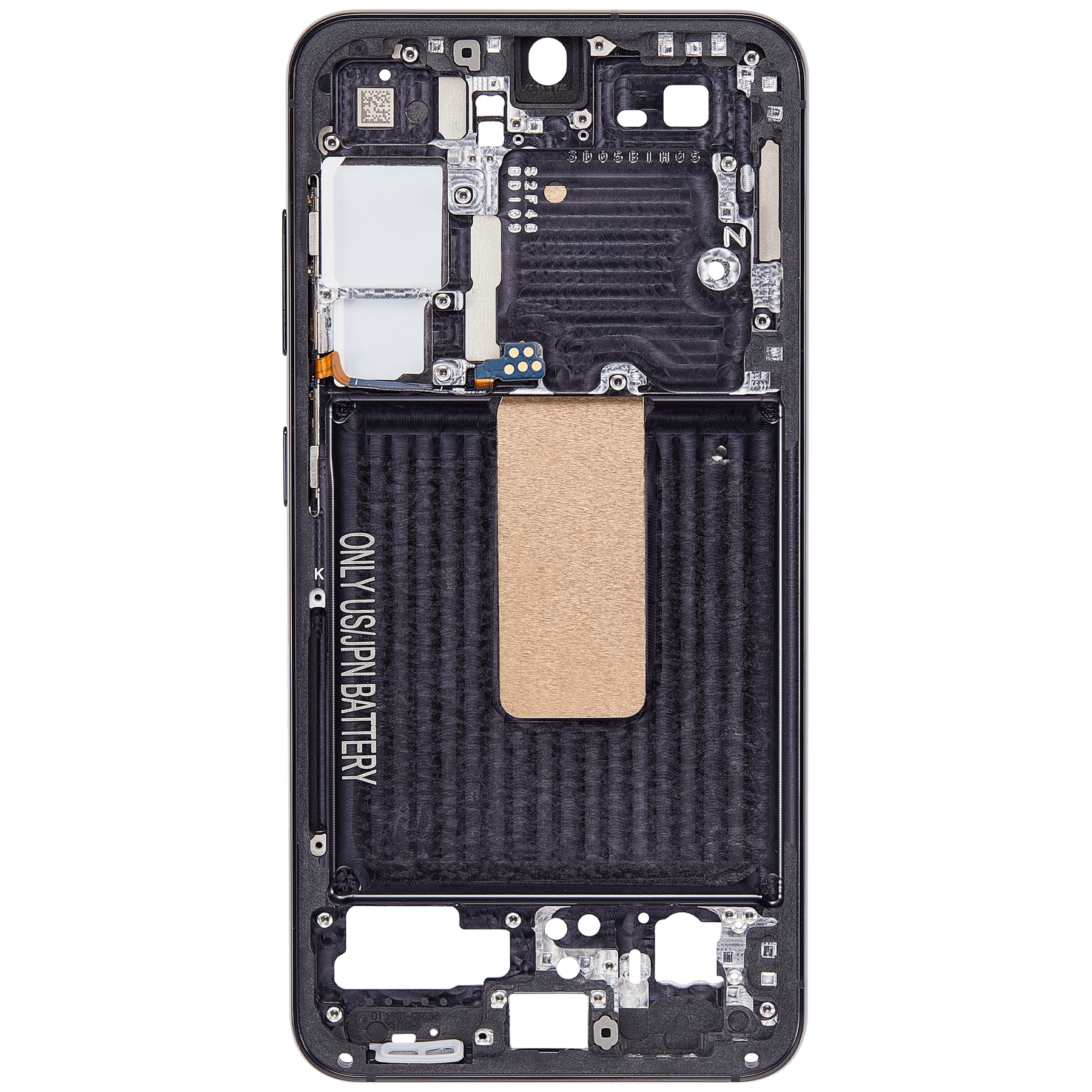 Mid-Frame Housing Compatible For Samsung Galaxy S23 5G Replacement (US & International Version) (Phantom Black)