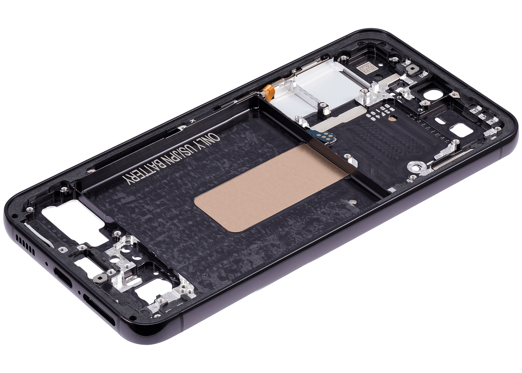 Mid-Frame Housing Compatible For Samsung Galaxy S23 5G Replacement (US & International Version) (Phantom Black)