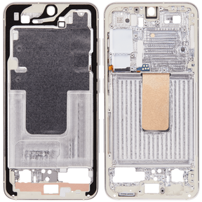Replacement Mid-Frame Housing Compatible For Samsung Galaxy S23 5G by MacFactory.Store (US & International Version) (Cream)