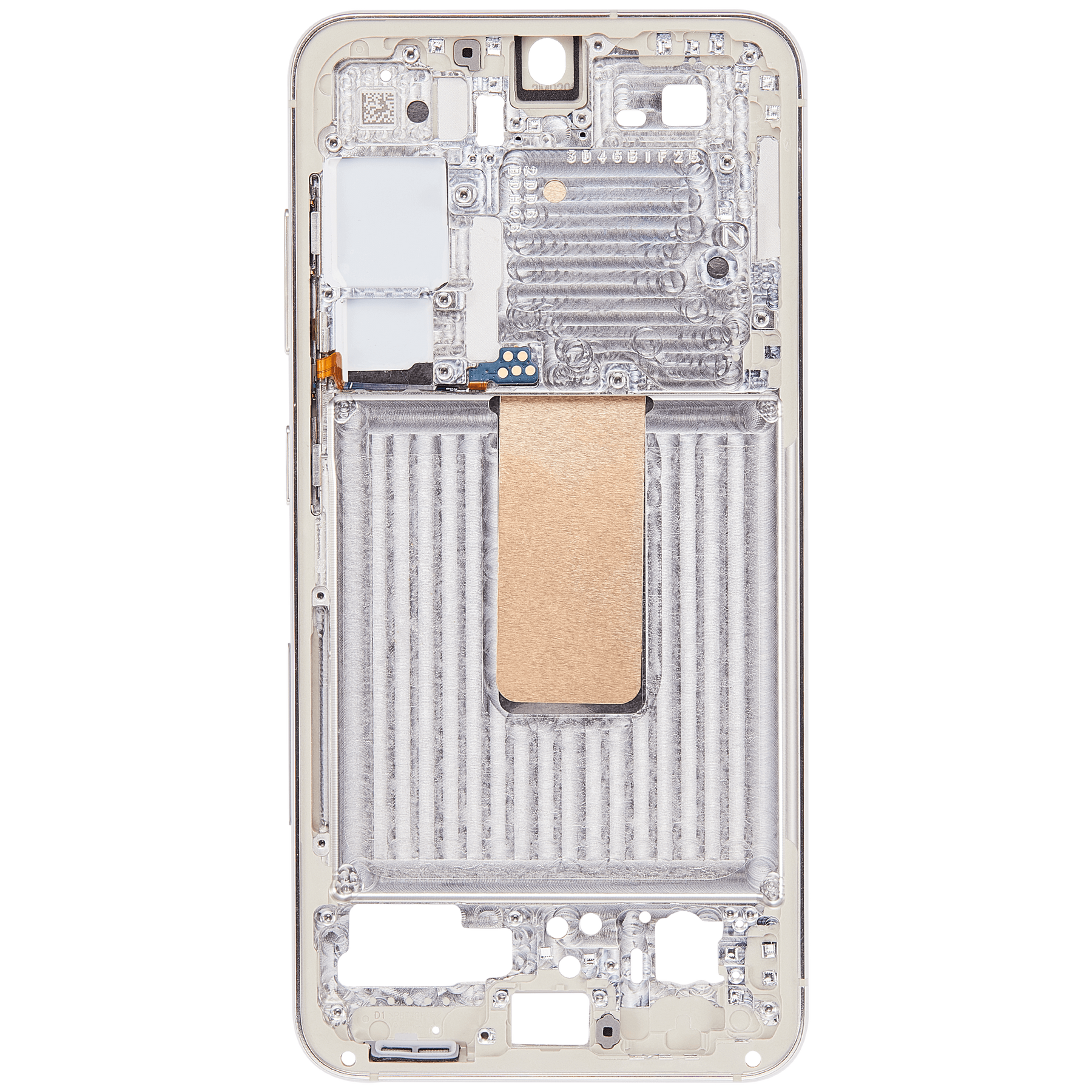 Replacement Mid-Frame Housing Compatible For Samsung Galaxy S23 5G by MacFactory.Store (US & International Version) (Cream)