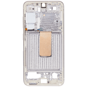 Replacement Mid-Frame Housing Compatible For Samsung Galaxy S23 5G by MacFactory.Store (US & International Version) (Cream)