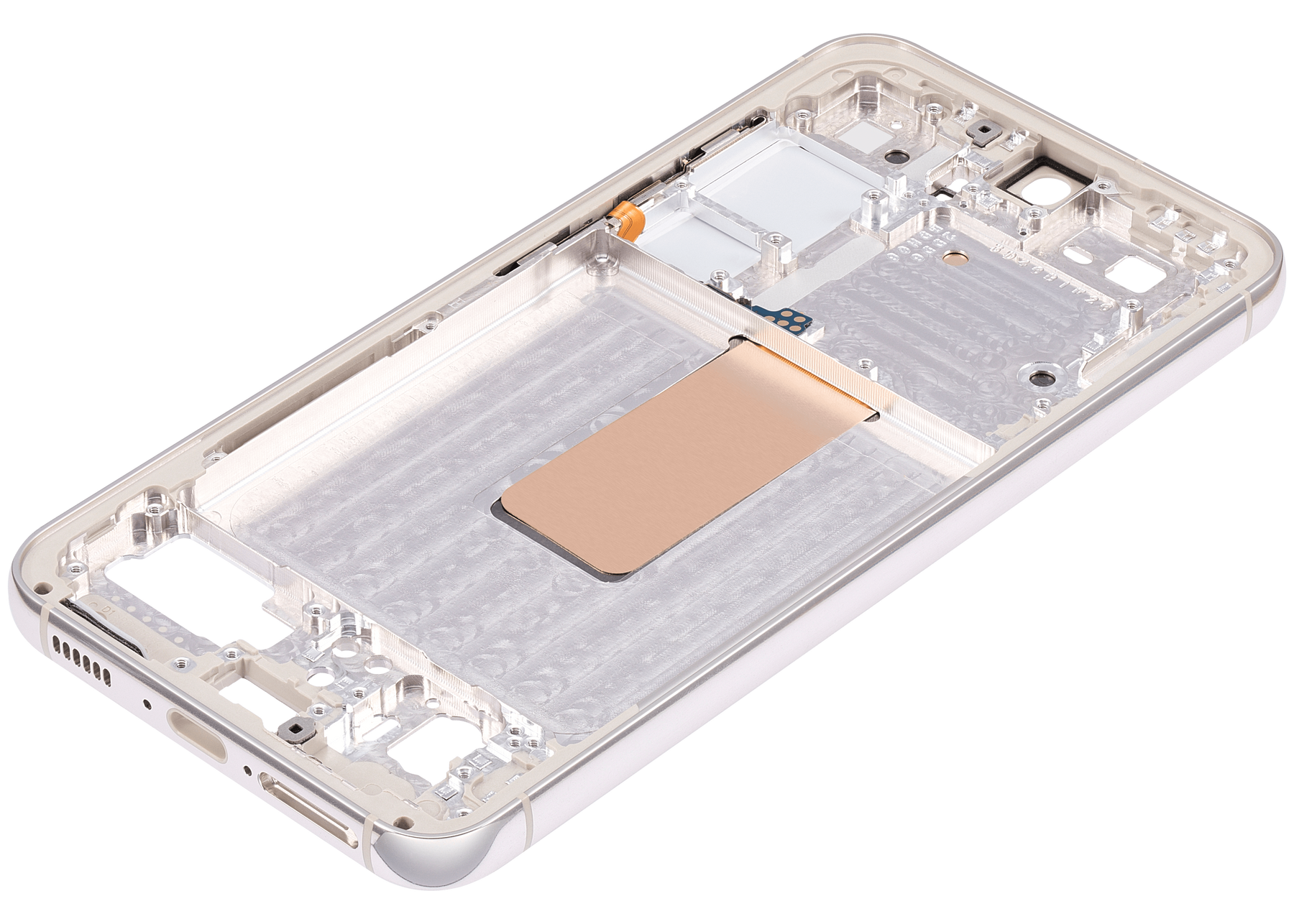 Replacement Mid-Frame Housing Compatible For Samsung Galaxy S23 5G by MacFactory.Store (US & International Version) (Cream)