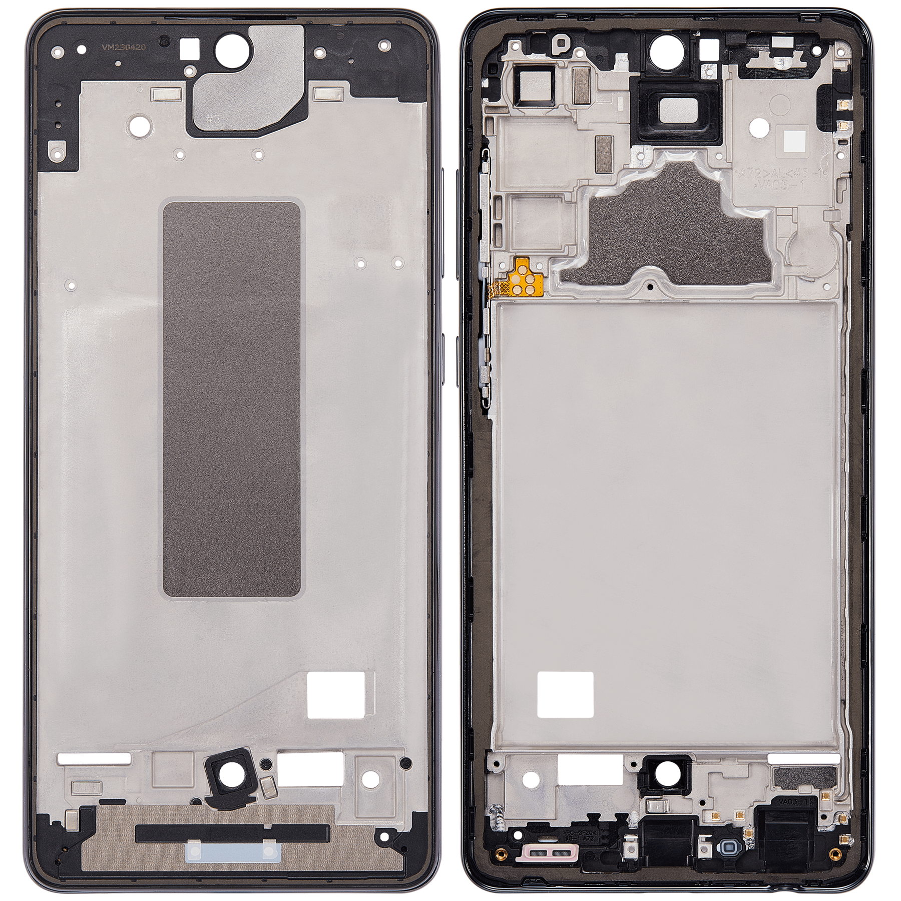 Mid-Frame Housing Compatible For Samsung Galaxy A72 Replacement  (A725 / 2021) (Awesome Black)