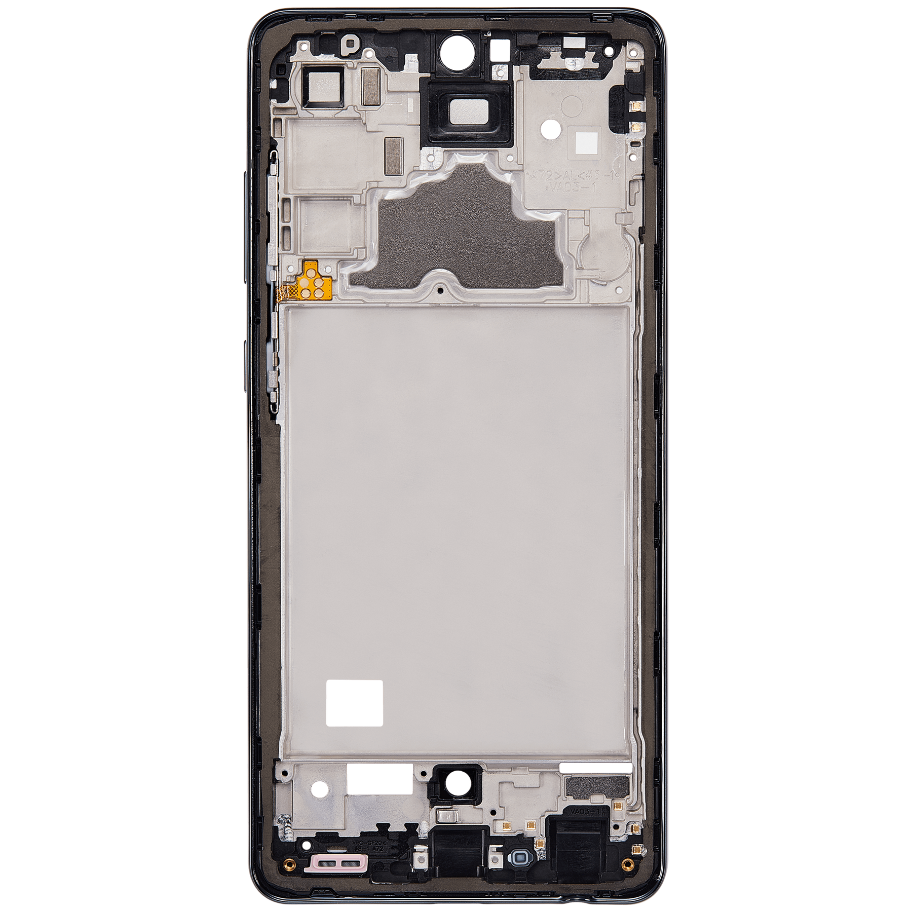 Mid-Frame Housing Compatible For Samsung Galaxy A72 Replacement  (A725 / 2021) (Awesome Black)