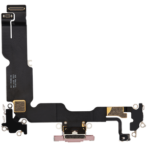 Charging Port Flex Cable Compatible For iPhone 15 Plus (Premium) (Pink)