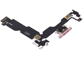 Charging Port Flex Cable Compatible For iPhone 15 Plus (Premium) (Pink)