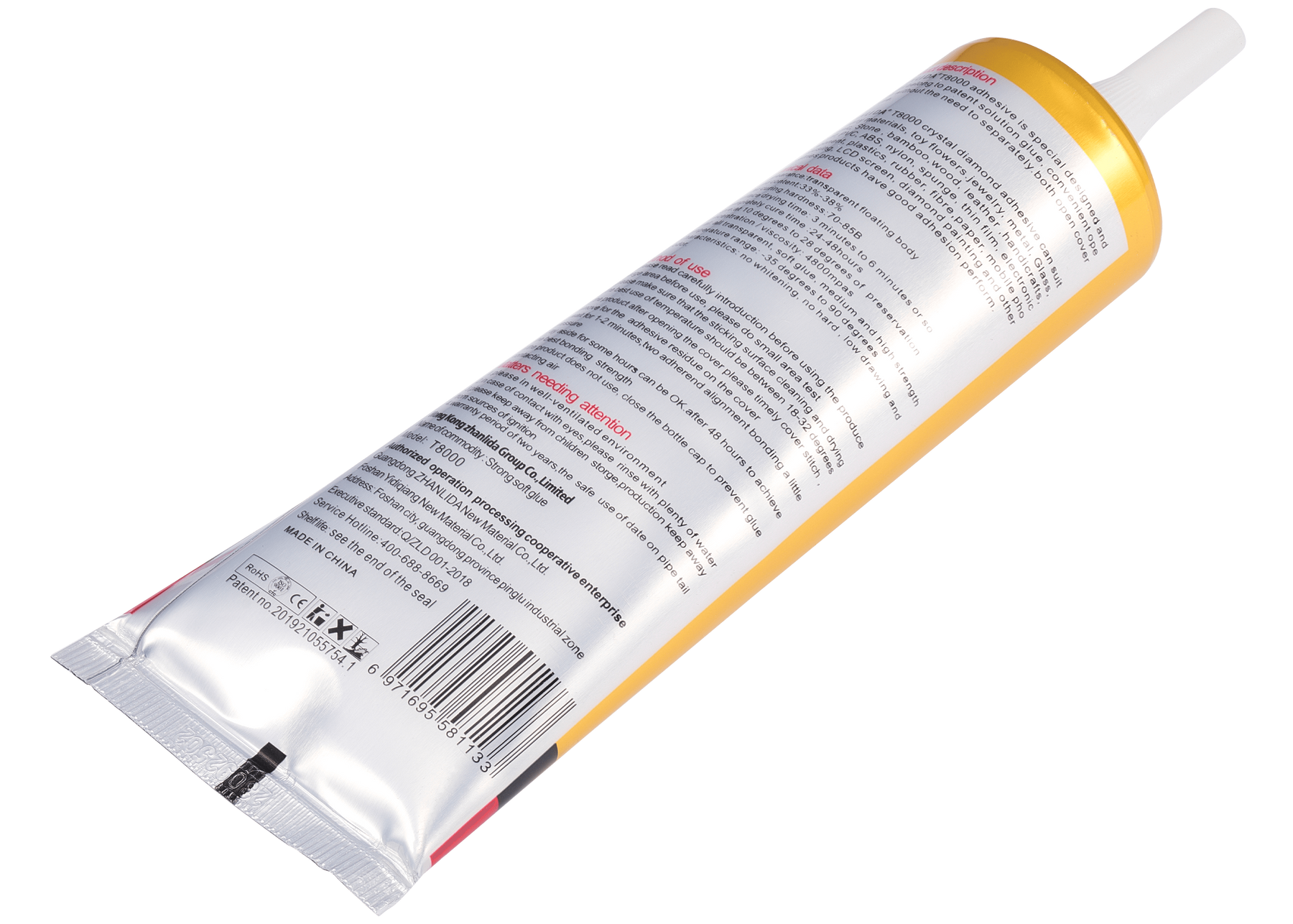 Multi-Purpose Glue Adhesive T8000 (110ml / Clear) (Zhanlida)