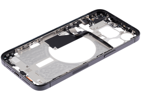 Mid-Frame Housing With Power And Volume Button Compatible For iPhone 15 Pro Max (US Version) (Used OEM Pull: Grade A) (Black Titanium)