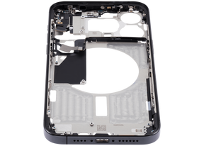 Mid-Frame Housing With Power And Volume Button Compatible For iPhone 15 Pro Max (US Version) (Used OEM Pull: Grade A) (Black Titanium)