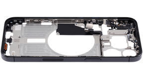 Mid-Frame Housing With Power And Volume Button Compatible For iPhone 15 Pro Max (US Version) (Used OEM Pull: Grade A) (Black Titanium)